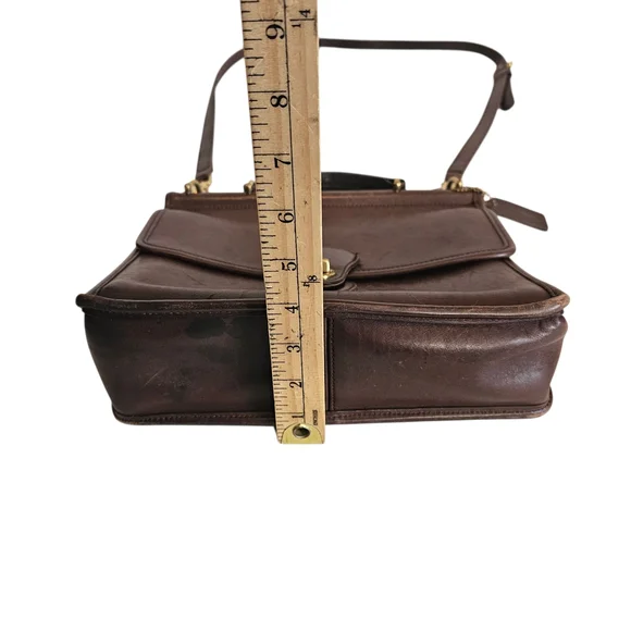 Vintage Coach Women's Willis Full Grain Leather Shoulder Bag J8U-9927 Brown READ - Picture 7 of 16